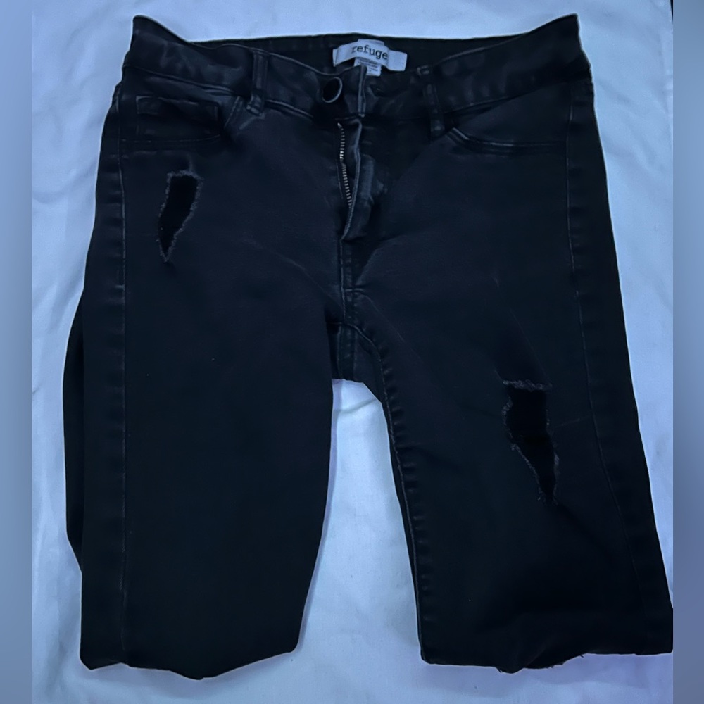black skinny ripped jeans charlotte russe